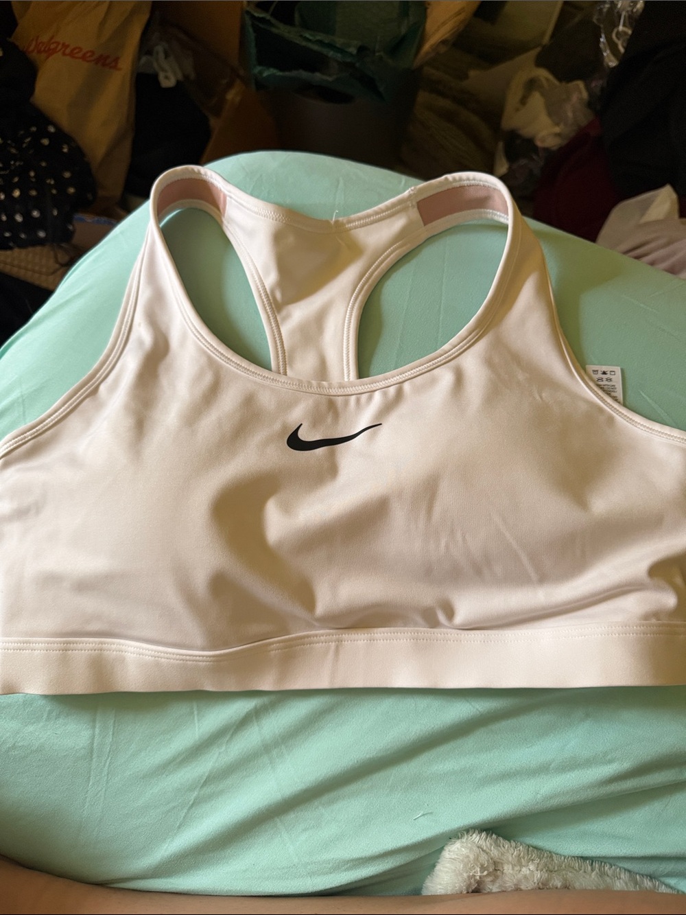 Nike Light Pink Racerback Medium-Impact Sports Bra